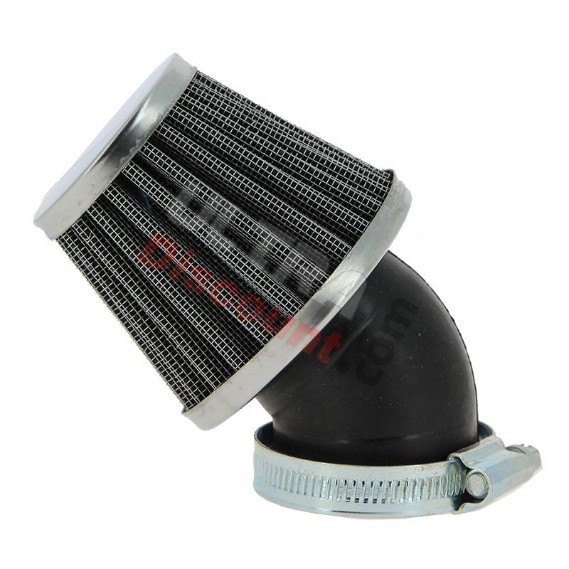 Filtro de potencia Racing en codo para quad Bashan 200cc (BS200S-3, Ø:44mm), Recambios Bashan 200cc BS200S3