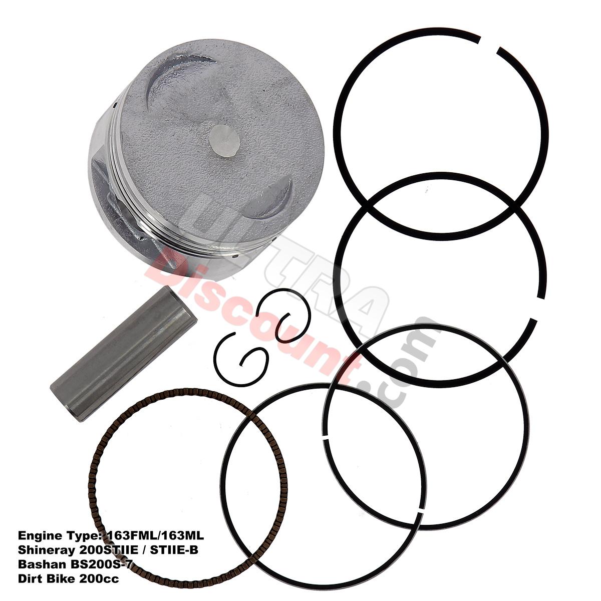 Kit de pistón 63.5mm para quad Bashan 200cc (BS200S-7), Piezas quad Bashan 200cc BS200S7