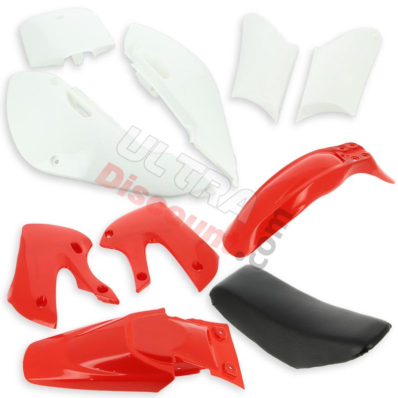 Carenado Pit Bikes 125cc a 250cc + sillín (ROJO), Recambios para Pit Bike Carenado Pit Bikes 125cc a 250cc + sillín (ROJO), Recambios para Pit Bike