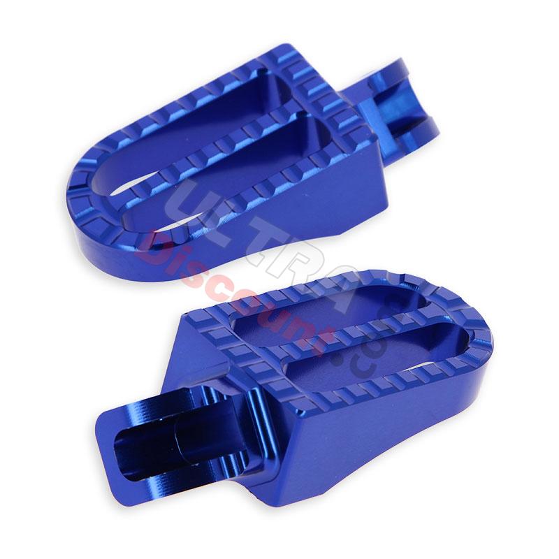Estribos en aluminio tuning para YAMAHA PW80 (Azul), recambios YAMAHA PW80