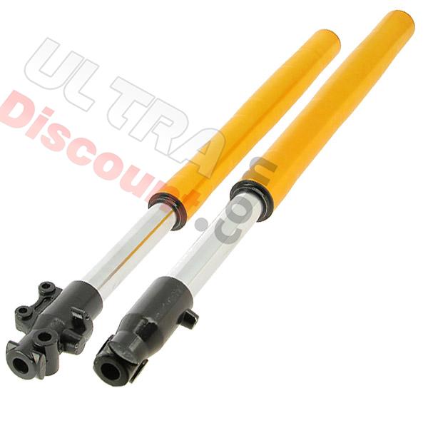 Piernas de horquilla alta calidad ORO eje Ø 12mm 740 mm, Recambios para Pit Bike