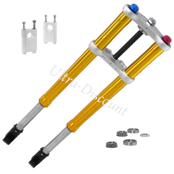 Horquilla completa Pit Bikes Alta gama (ORO, 700 mm), Recambios para Pit Bike