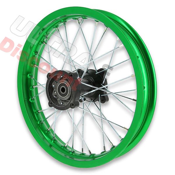Llanta trasera Pit Bike 14'' VERDE para AGB30 (tipo 4), Recambios para Pit Bike
