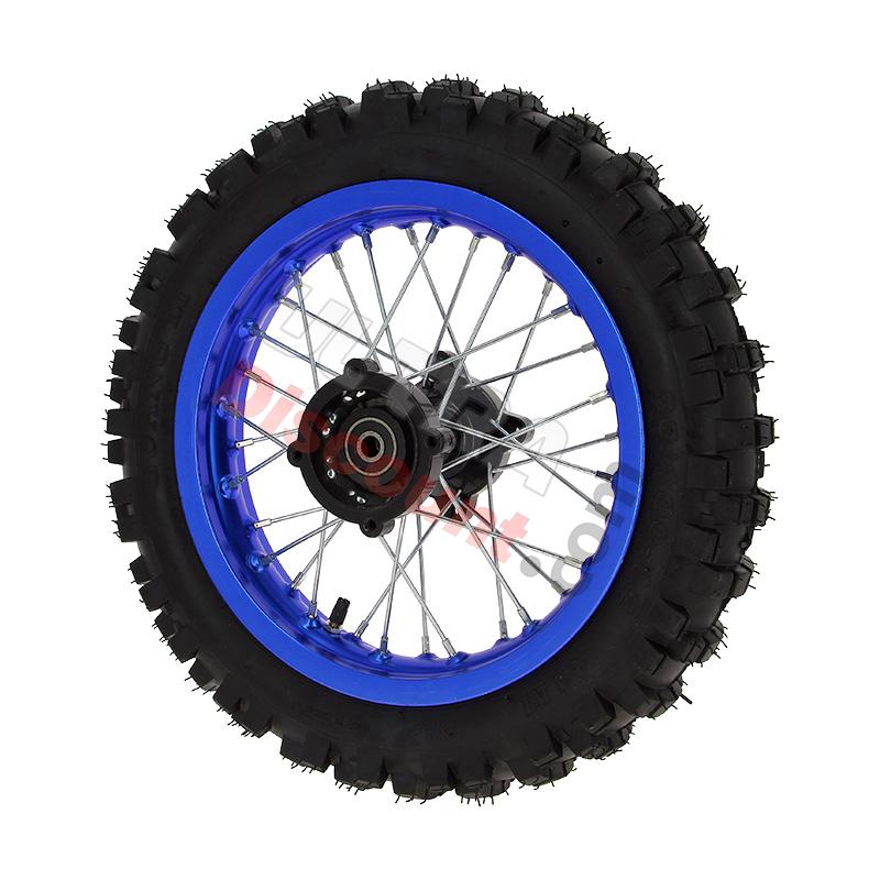 Rueda trasera 12'' AZUL para Pit bike AGB29, Recambios para Pit Bike