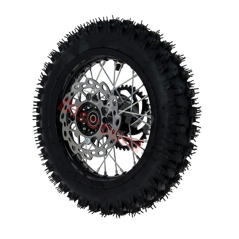 Rueda trasera 12'' completa para Pit bike AGB29 Negro, Recambios para Pit Bike Rueda trasera 12'' completa para Pit bike AGB29 Negro, Recambios para Pit Bike
