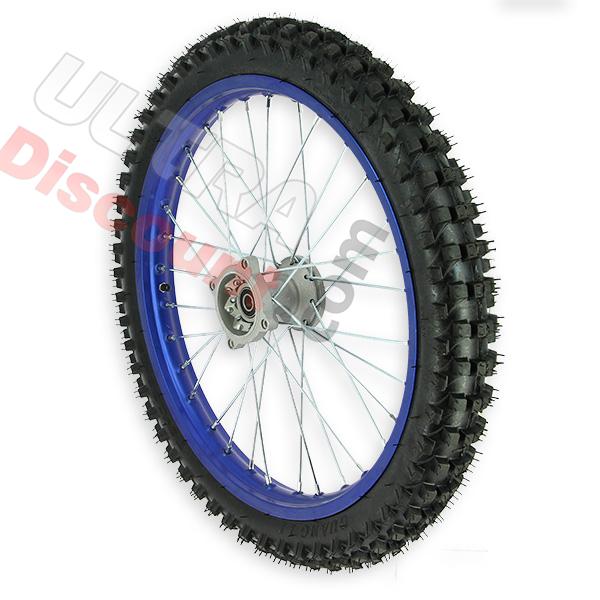Rueda delantera 19'' para Pit bike AGB30 - Azul, Recambios para Pit Bike