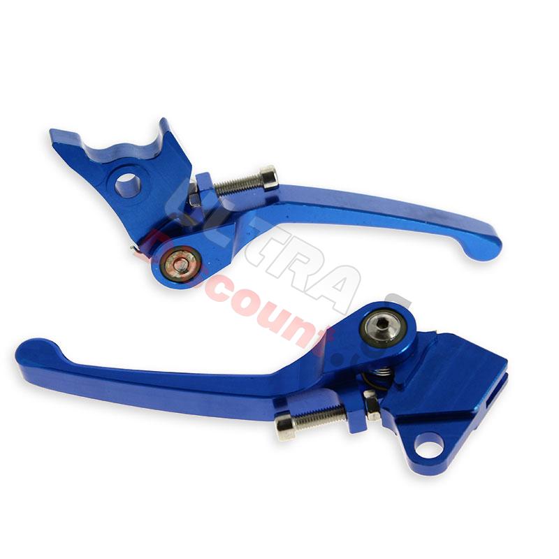 Par de manetas Pit Bike en aluminio AZUL, Recambios para Pit Bike Par de manetas Pit Bike en aluminio AZUL, Recambios para Pit Bike