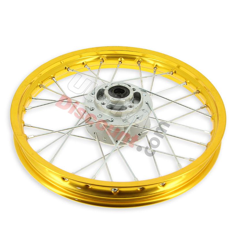 Llanta DEL. 14'' ORO para Pit Bike AGB27 (tipo 1), Recambios para Pit Bike Llanta DEL. 14'' ORO para Pit Bike AGB27 (tipo 1), Recambios para Pit Bike