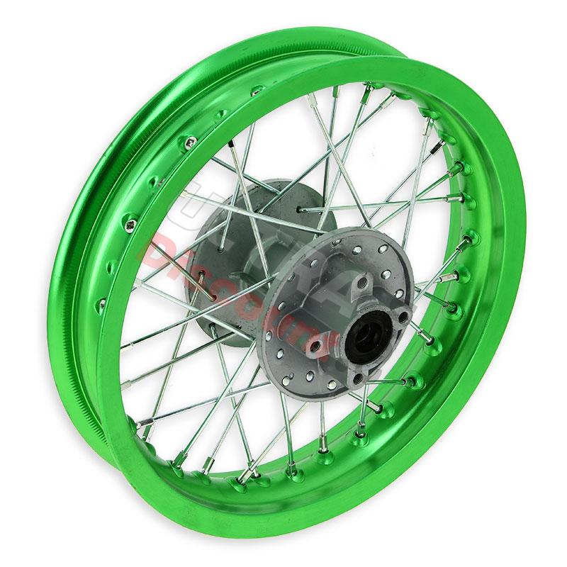 Llanta trasera Pit Bike 12'' VERDE (tipo 1), Recambios para Pit Bike