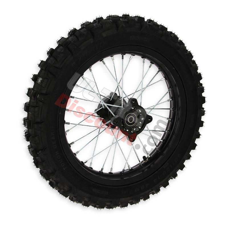 Rueda trasera 14'' Pit bike AGB30 Negro, Recambios para Pit Bike Rueda trasera 14'' Pit bike AGB30 Negro, Recambios para Pit Bike