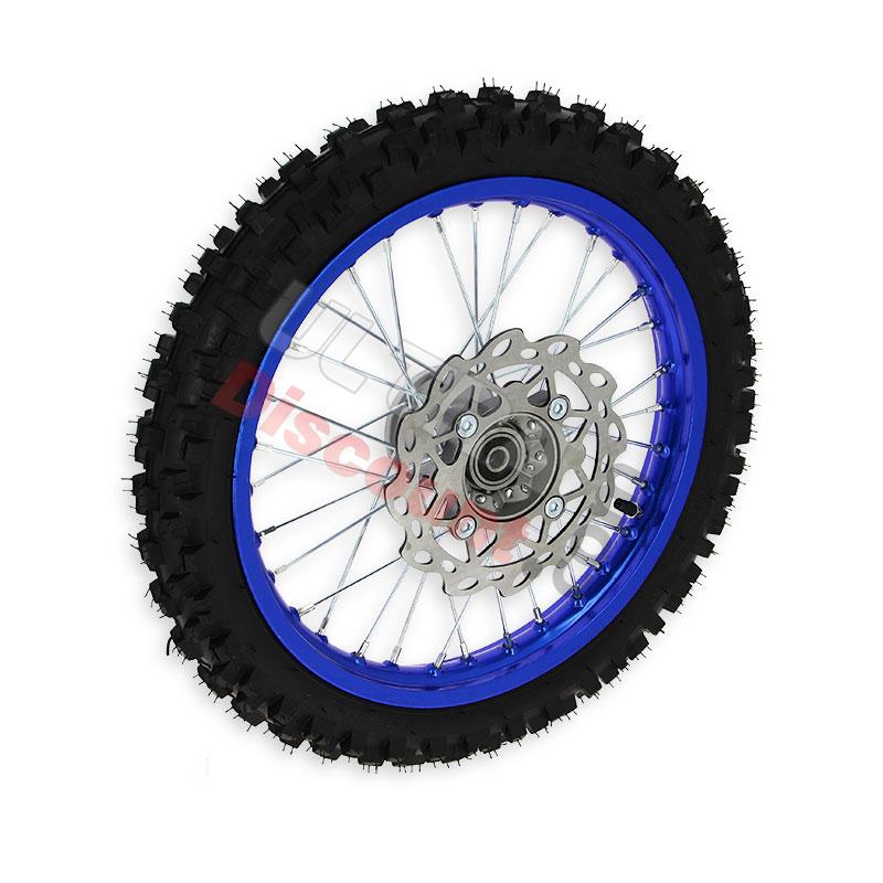 Rueda delantera 14'' AZUL completa para Pit bike AGB29, Recambios para Pit Bike Rueda delantera 14'' AZUL completa para Pit bike AGB29, Recambios para Pit Bike