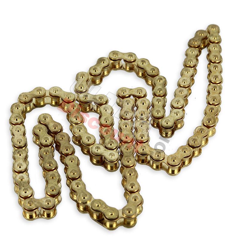 Cadena para Pit Bikes ORO (48 eslabones, paso: 420), Recambios para Pit Bike Cadena para Pit Bikes ORO (48 eslabones, paso: 420), Recambios para Pit Bike