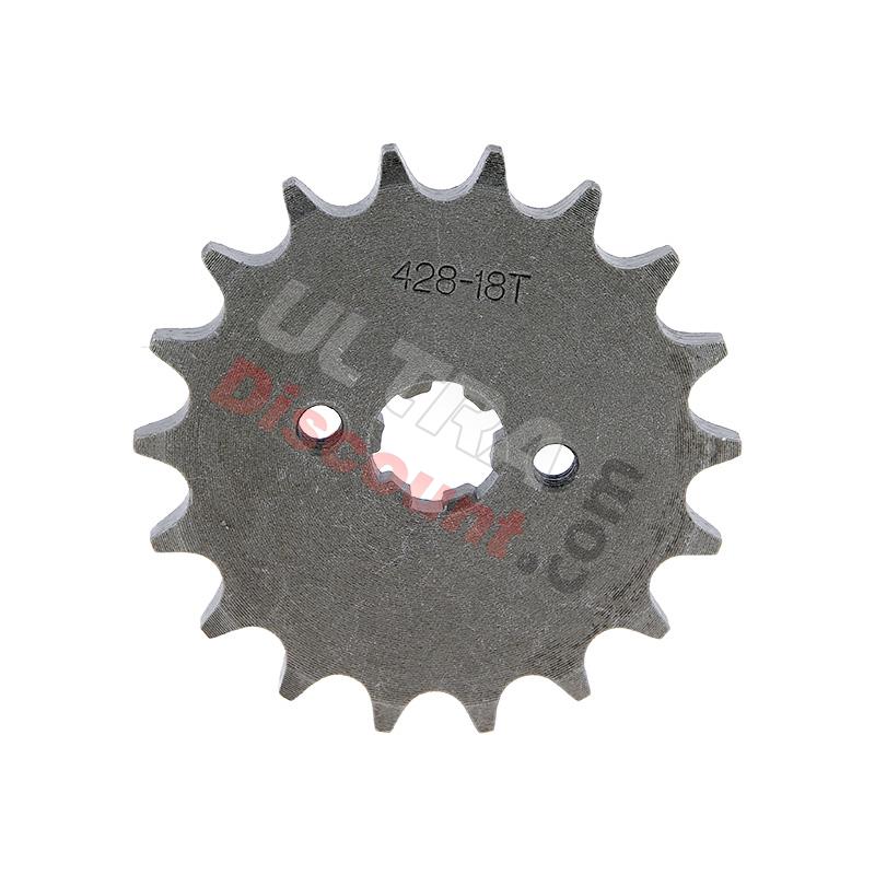 Piñón de 18 dientes Pit Bike (428 - Ø:17mm), Recambios para Pit Bike