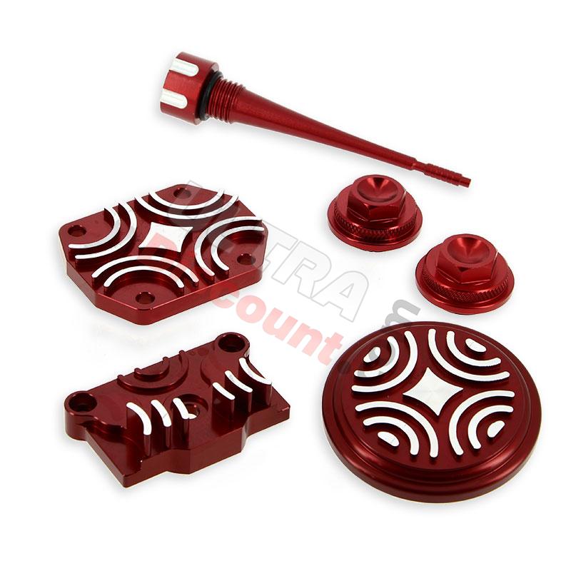 Kit de decoración Tuning para motor de Pit Bike (ROJO tipo 1), Recambios para Pit Bike Kit de decoración Tuning para motor de Pit Bike (ROJO tipo 1), Recambios para Pit Bike