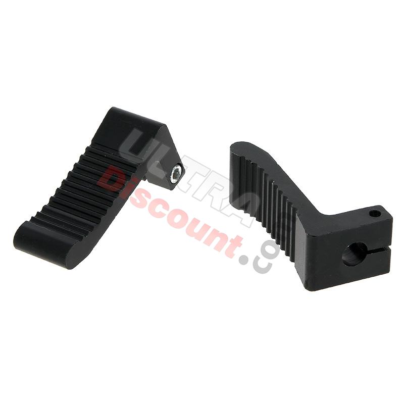 Estribos en aluminio NEGRO, Recambios minimotos