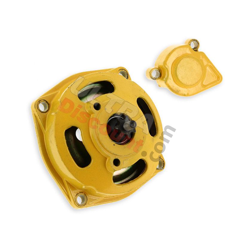 Campana de embrague + tapa + piñón de 7 dientes - Amarillo, Recambios minimotos