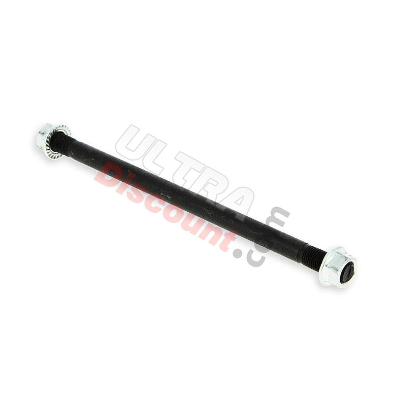 Eje de rueda delantero + tuercas para mini scooter (190mm), Piezas para mini scooter