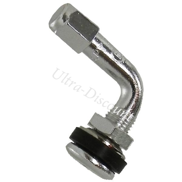 Válvula codada para neumáticos Tubeless (cromada), Recambios minimotos