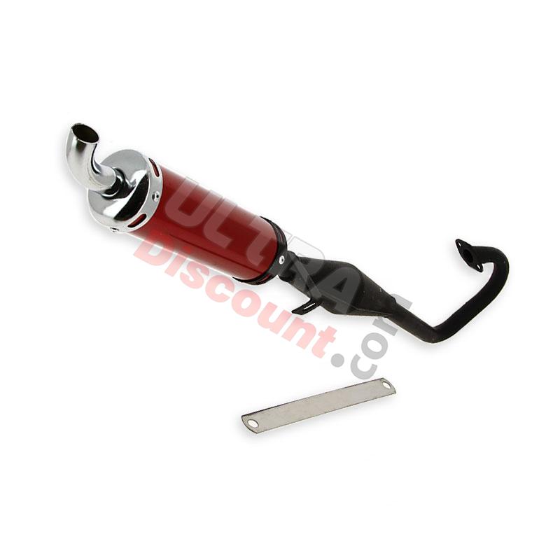 Tubo de escape Tuning Supermotard ROJO (tipo 1), Piezas minimoto Supermoto