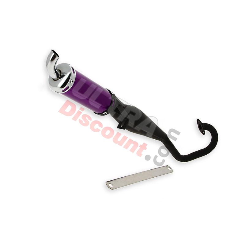 Tubo de escape tuning mini Supermotard púrpura (Type 1), Piezas minimoto Supermoto