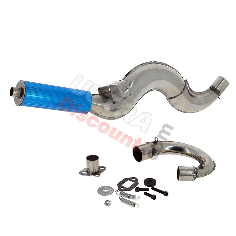 Tubo de escape Racing R1 de minimotos (AZUL), Recambios minimotos