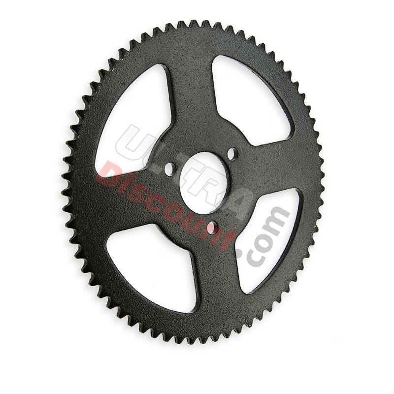 Corona reforzada de 66 dientes paso pequeño para pocket bike, Recambios minimotos