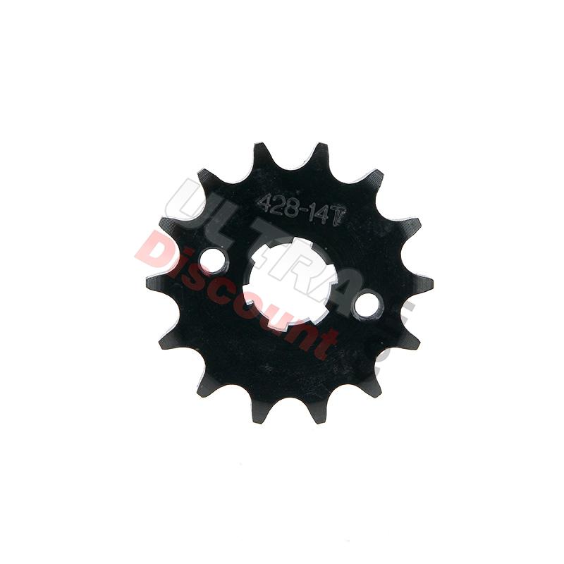 Piñón de 14 dientes para quad Shineray 200cc , Recambios Shineray 200STIIE y STIIEB