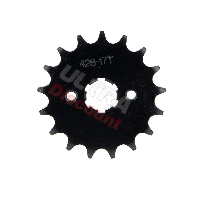 Piñón de 17 dientes para quad Shineray 200cc STIIE, Recambios Shineray 200STIIE y STIIEB