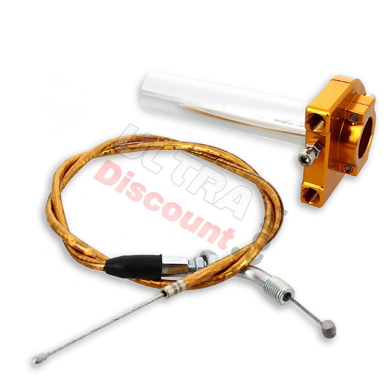 Puño acelerador rápido de calidad ORO + cable, Piezas Pocket Blata MT4