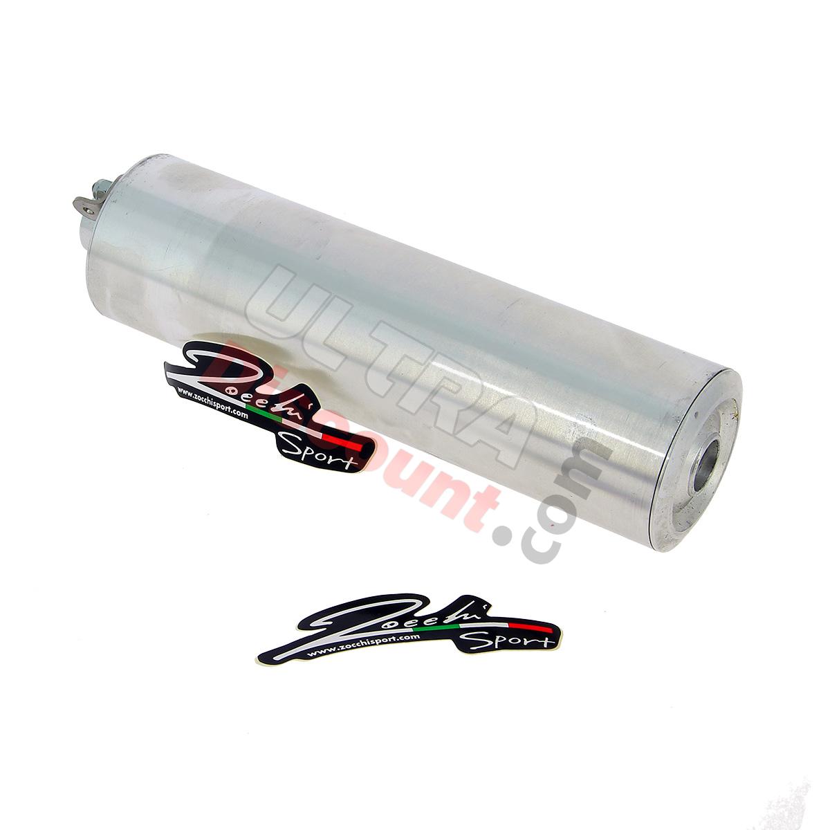 Silencioso para tubo de escape Zocchi (largo: 21.5cm, 96Db), Piezas Pocket Blata MT4