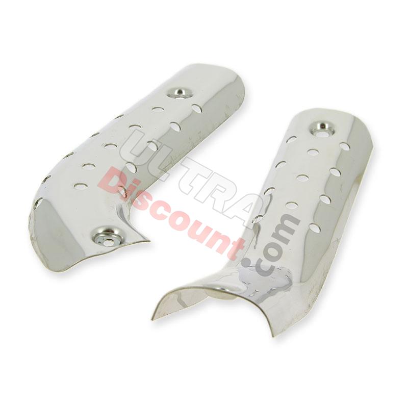 Paneles de escape cromados para Skyteam Dax 50-125cc, Recambios Dax Skymax Paneles de escape cromados para Skyteam Dax 50-125cc, Recambios Dax Skymax