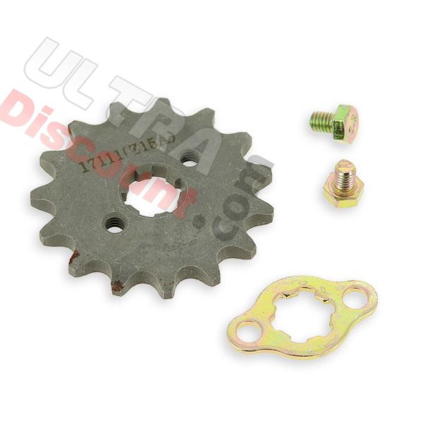 Piñón y fijación para motor 125cc por Bubbly Skyteam, Recambios Bubbly Skyteam