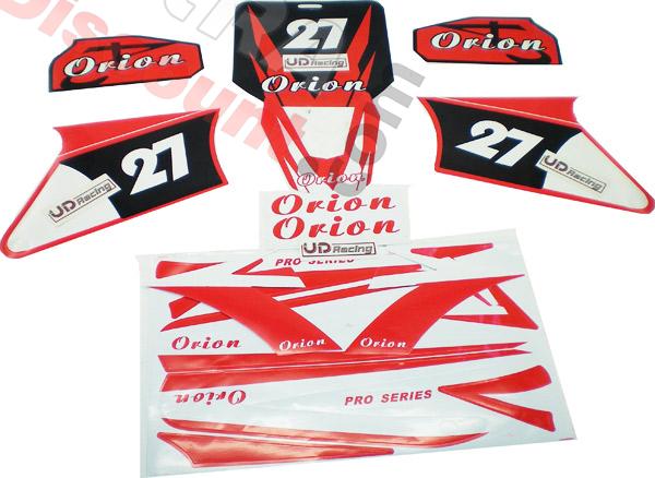 Kit de decoración ROJO para Pit Bikes AGB27, Recambios para Pit Bike