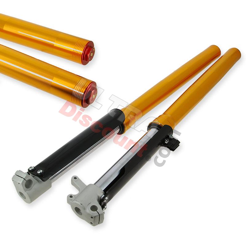 Piernas de horquilla alta calidad 800mm, eje 15mm - Oro, Recambios para Pit Bike