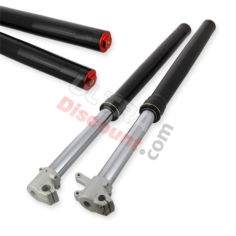 Piernas de horquilla alta calidad 800mm, ajuste único, eje 12mm - Negro, Recambios para Pit Bike