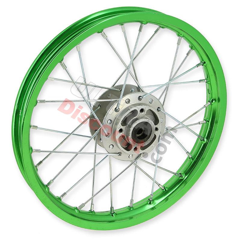 Llanta DEL. 14'' VERDE para Pit Bike AGB27 (tipo 1), Recambios para Pit Bike Llanta DEL. 14'' VERDE para Pit Bike AGB27 (tipo 1), Recambios para Pit Bike