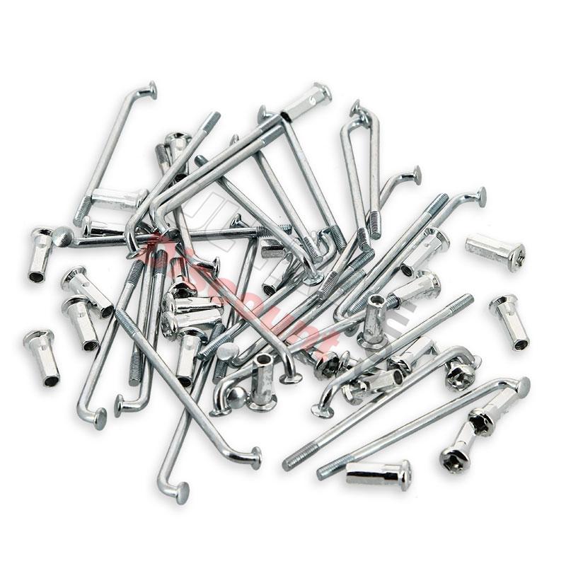 Lote de 28 radios + cabezas para rueda de 10'' Pit Bike (tipo 1), Recambios para Pit Bike