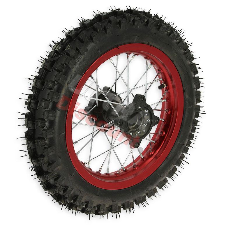 Rueda trasera 12'' para Pit bike AGB29 ROJO, Recambios para Pit Bike