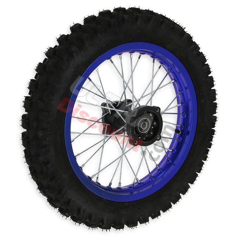 Rueda trasera Pit bike AGB30 14'' completa AZUL, Recambios para Pit Bike Rueda trasera Pit bike AGB30 14'' completa AZUL, Recambios para Pit Bike