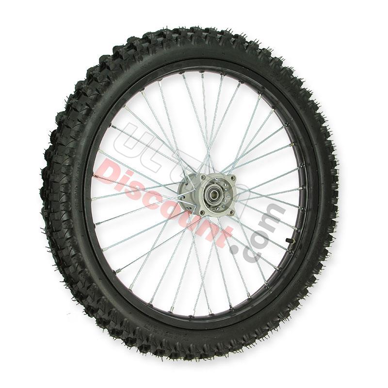Rueda delantera 21'' para Pit bike AGB30 - Negro, Recambios para Pit Bike