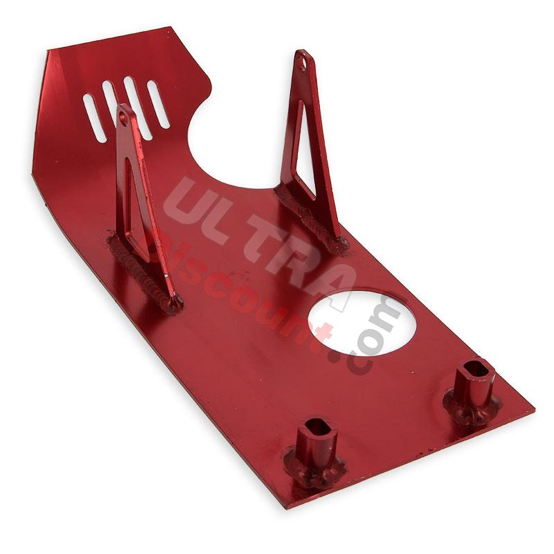Protector de cárter Pit Bike de color rojo, Recambios para Pit Bike