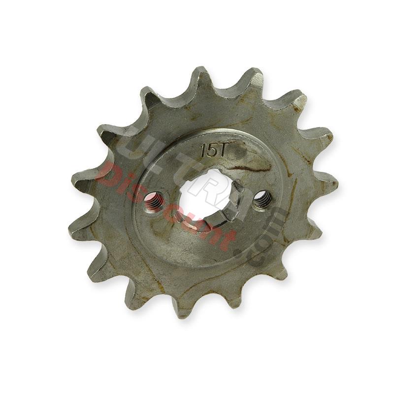 Piñón de 15 dientes para Pit Bikes (520 : Ø:20mm), Recambios para Pit Bike