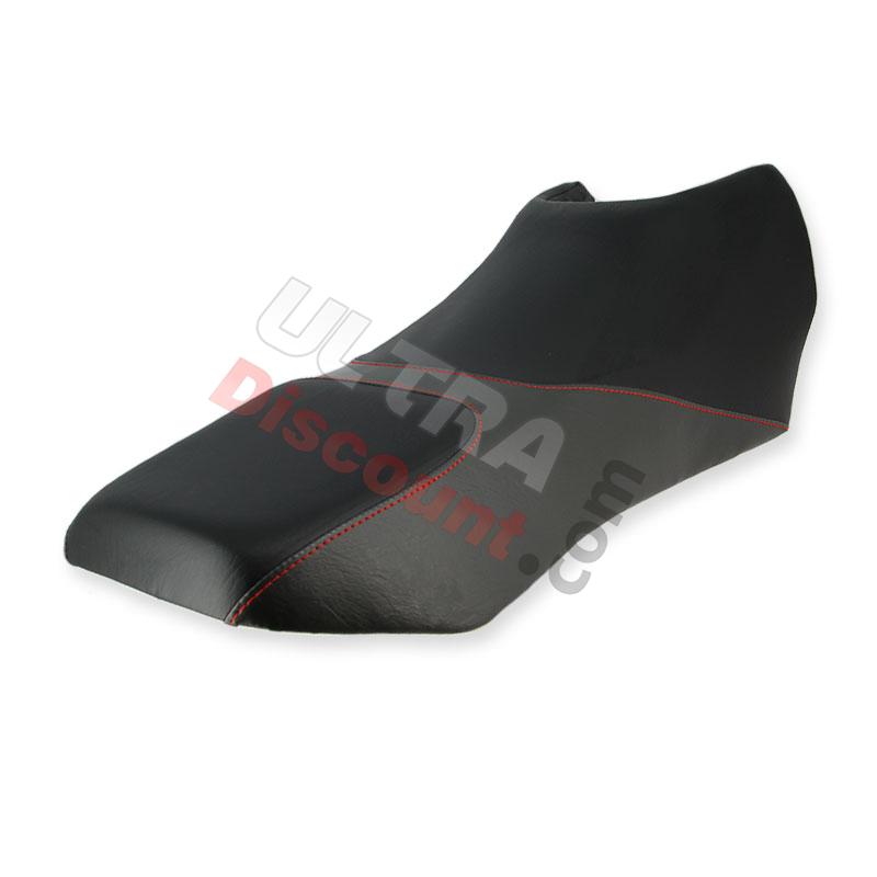 Sillín PBR 2 plazas - Negro con puntadas rojas, Recambios PBR Skyteam ZB Honda