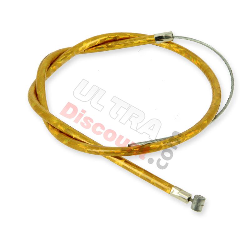 Cable de freno delantero 50cm, (Oro) para mini scooter, Piezas para mini scooter