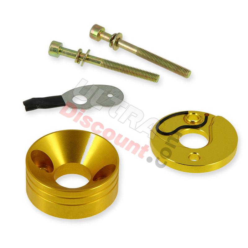 Adaptador de filtro de aire 30 mm + estarter integrado (Oro), Recambios Moto Nitro