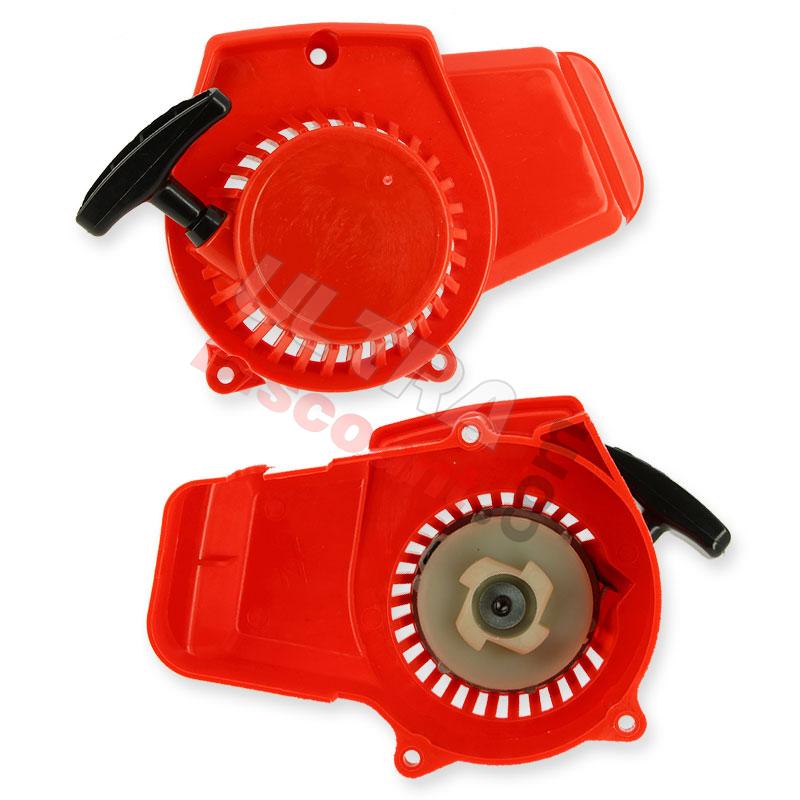 Tirador Quick Start plástico rojo para minimotos Supermot (tipo 2), Recambio Pocket réplica R1