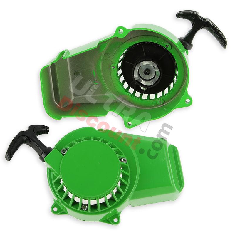 Tirador para mini ATV en aluminio + piñón en alu - Verde, Recambios para mini quads