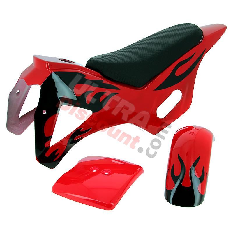Carenado mini cross ROJO (tipo 1), Piezas minimoto cross
