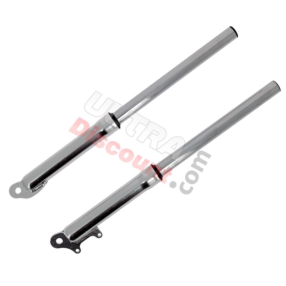 Piernas de horquilla para minimotos Supermotard plata (Tipo 1), Piezas minimoto Supermoto