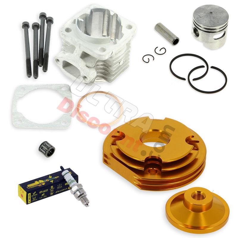 Kit 53cc 4 tranfers bulón de 10mm (tipo B, ORO), Piezas minimoto cross